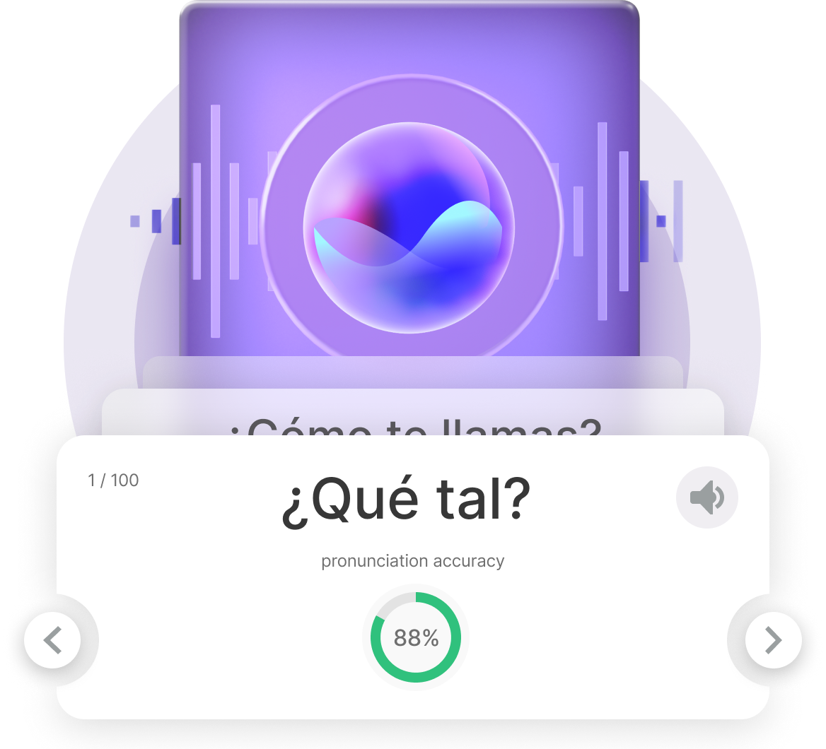 Voice-Driven Language Practice Widget