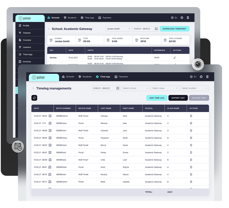 School attendance tracking app